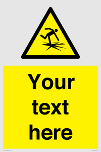 Custom warning thin ice